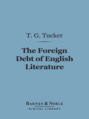 cover image of The Foreign Debt of English Literature (Barnes & Noble Digital Library)